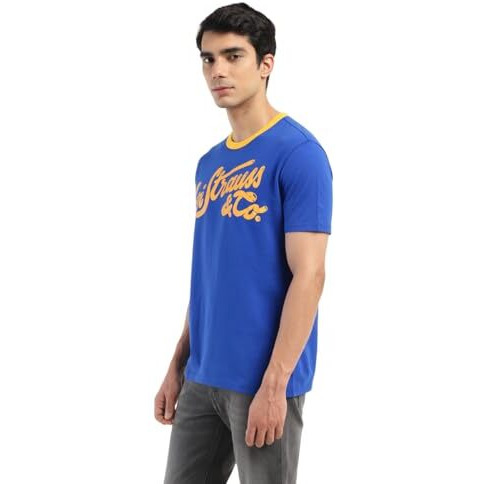 Levi's Men's Regular Fit T-Shirt (A6490-0033_Blue