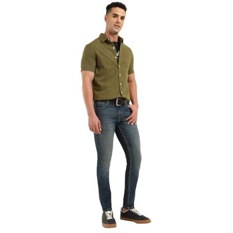 Levi's Men's Tapered Mid Rise Jeans (A7086-0090_Navy, 34