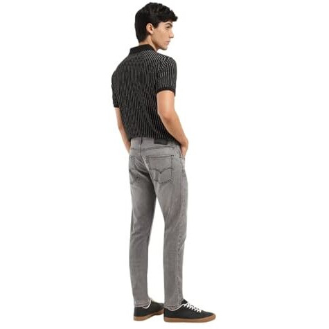 Levi'smen's 512 Black Slim Tapered Fit Mid Rise Jeans, 34