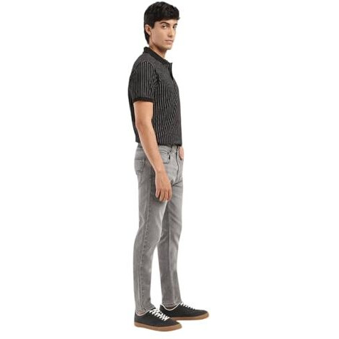 Levi'smen's 512 Black Slim Tapered Fit Mid Rise Jeans, 34