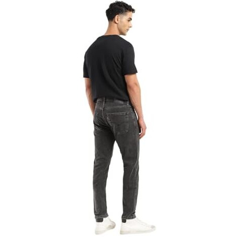 Levi's Men's Tapered Mid Rise Jeans (A7086-0145_Black, 34