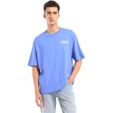 Levi's Men's Solid Loose Fit T-Shirt (A7900-0008_Blue