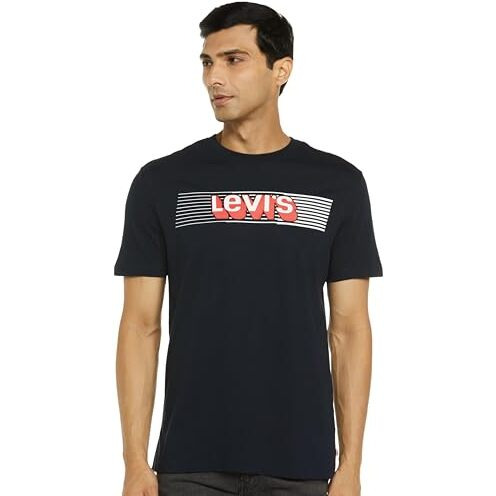Levi's Men's Cotton Relaxed Fit T-Shirt (16960-1303_Blue, Xl
