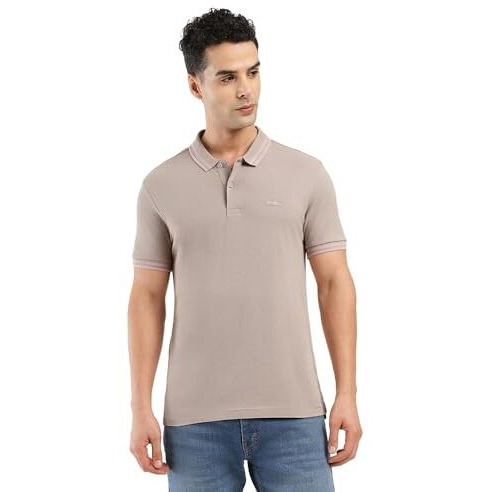 Levi's Men's Solid Regular Fit Polo Shirt (A1383-0128_Etherea