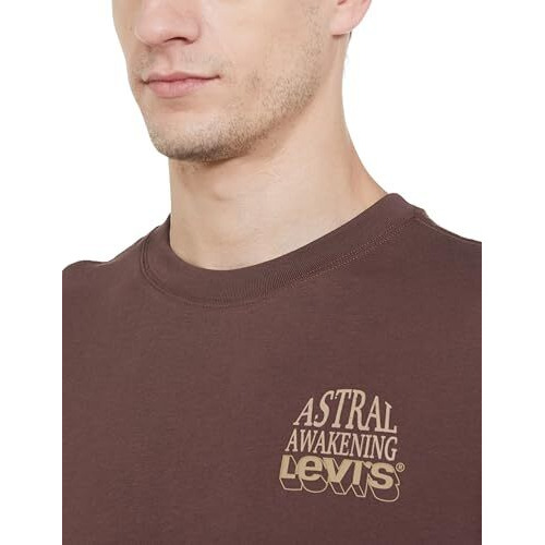 Levi's Men's Solid Loose Fit T-Shirt (A7900-0026_Brown