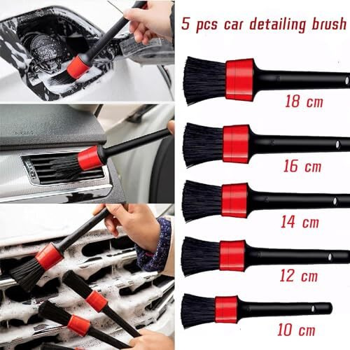 Car Auto Detailing Brush Set,Car Interior Cleaning Kit,Including 5Pcs Car Detailing Brushes, 3Pcs Wire Brush And 2Pcs Different Soft Bristle Dusting Brush For Car Interior(10Pcs)