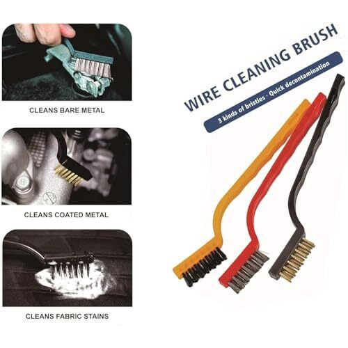 Car Auto Detailing Brush Set,Car Interior Cleaning Kit,Including 5Pcs Car Detailing Brushes, 3Pcs Wire Brush And 2Pcs Different Soft Bristle Dusting Brush For Car Interior(10Pcs)