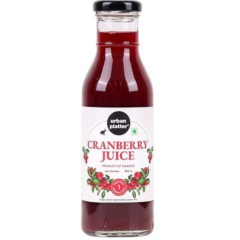 Urban Platter Pure Canadian Cranberry Juice, 350Ml (Unsweetend | Good For Uti Health | Antioxidant Powerhouse | Preservative-Free)