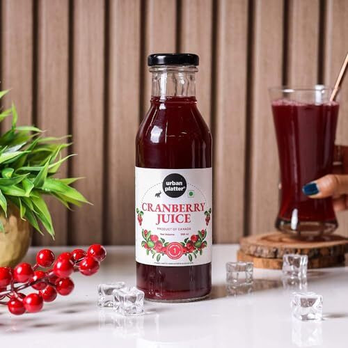 Urban Platter Pure Canadian Cranberry Juice, 350Ml (Unsweetend | Good For Uti Health | Antioxidant Powerhouse | Preservative-Free)