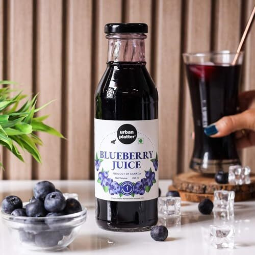 Urban Platter Pure Canadian Blueberry Juice, 350Ml (Unsweetened | Supports Brain, Heart, Immune Health | Antioxidant Powerhouse)