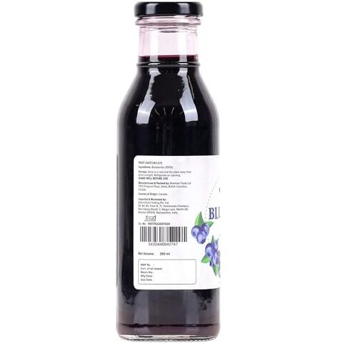 Urban Platter Pure Canadian Blueberry Juice, 350Ml (Unsweetened | Supports Brain, Heart, Immune Health | Antioxidant Powerhouse)