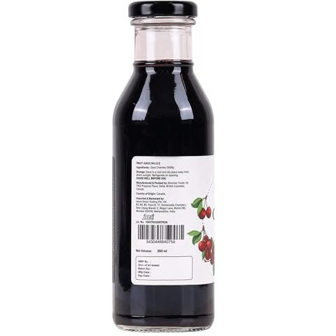 Urban Platter Pure Canadian Dark Cherry Juice, 350Ml (Unsweetened | Supports Sleep, Recovery, Joint Health | Antioxidant Powerhouse | Preservative-Free)