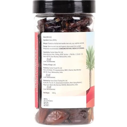 Urban Platter Seedless Fardh Dates, 500G [Natural, Nutrient Rich, Convenient]