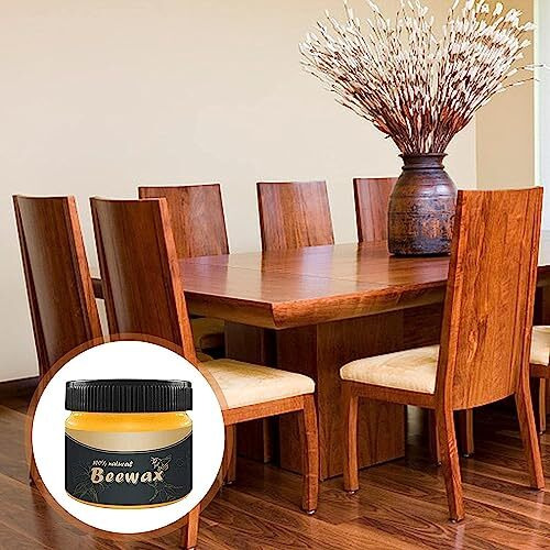 Ultrina Wood Polish Beeswax With Sponge | Furniture Polish Wax | Organic Wood Polish Wax | Beewax Wood Polish | Beeswax Wood Polish|Non Toxic Wood Polish For Furniture, Wood, Cabinet, Wardrobe For Restoring Back Wood Shine Polish (1 Pcs)