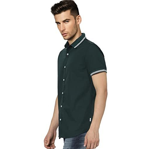 Jack & Jones Men's Slim Fit Shirt (2882236-Ponderosa Pine_Ponderosa Pine Green_M)
