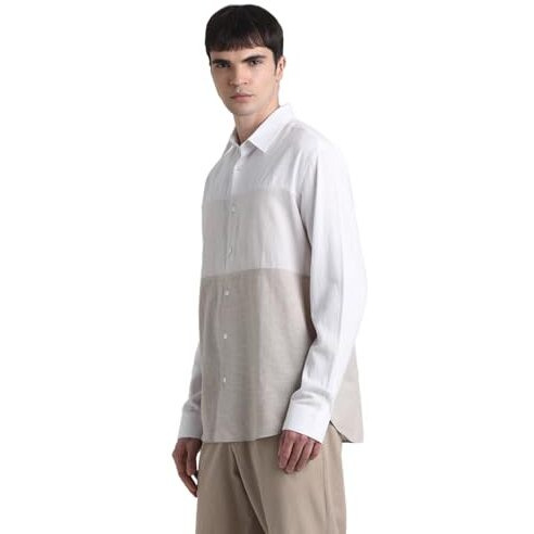 Jack & Jones Mens Beige Regular Fit Shirt