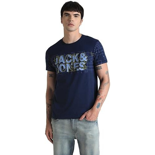 Jack & Jones Slim Fit T-Shirt(12256438_Black Iris_L)