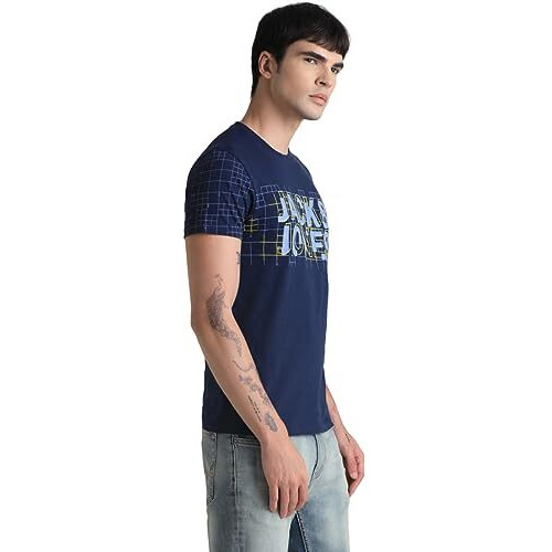 Jack & Jones Slim Fit T-Shirt(12256438_Black Iris_L)