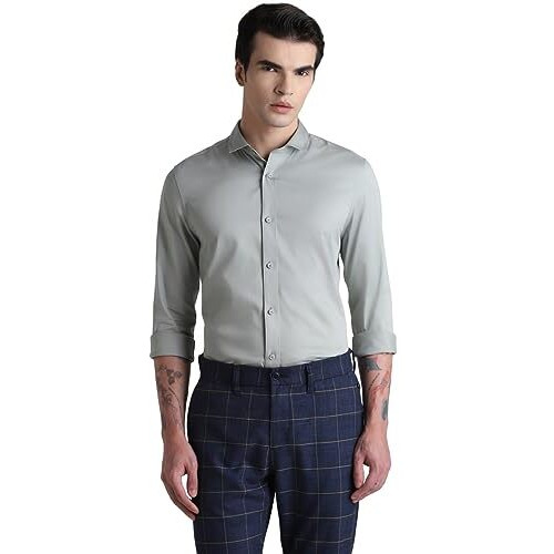 Jack & Jones Slim Fit Shirt(12218972_Wrought Iron_S)