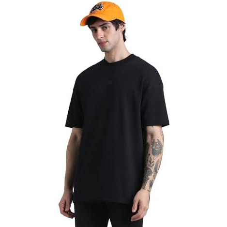 Jack & Jones Mens Black Over Sized T-Shirt