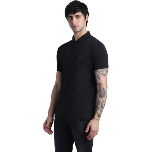 Jack & Jones Mens Black Slim Fit T-Shirt