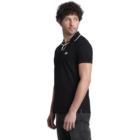 Jack & Jones Mens Black Slim Fit T-Shirt
