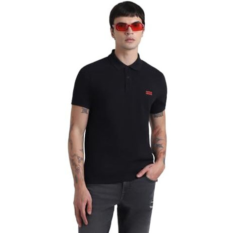Jack & Jones Mens Black Slim Fit T-Shirt