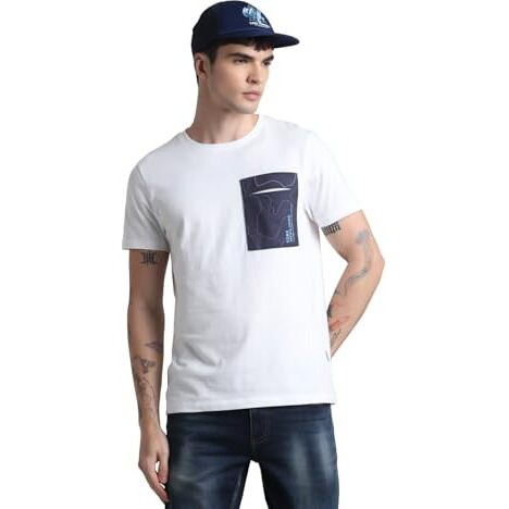 Jack & Jones Mens White Regular Fit T-Shirt