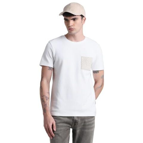 Jack & Jones Mens White Regular Fit T-Shirt