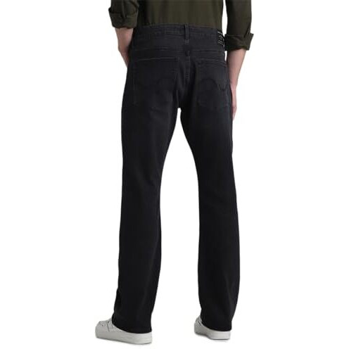 Jack & Jones Mens Black Ray Bootcut High Rise Jeans