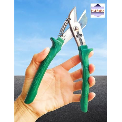 Pilerman Katiya Popat Heavy Wire Cutter/Metal Cutter/Sheet Cutter/Tin Cutter (8 Inch,Green)