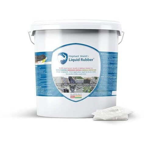 Elephant Shield Liquid Rubber For Long Lasting Ready To Use Waterproofing For Sheet Joints & Bolt Holes, Gutter Joints, Roof And Wall Crack, Solar Panel, Damp Wall (1 Ltr)