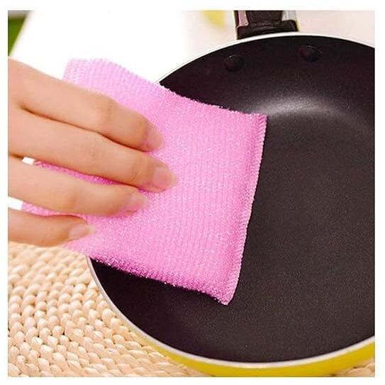 Sr Sponge & Plastic Kitchen Scrubber For Dish/Utensils/Tiles Cleaning Heavy Quality Scrub Pad Multicolor Free Size Pack Of 5