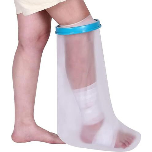 Neoprene Blend Waterproof Leg Cast Cover For Shower & Bath, Reusable Watertight Cast Protector For Leg, Knee, Ankle, Foot, Surgery, Fracture & Wound  Non-Slip, One Size, Watertight Cast Cover For Adults