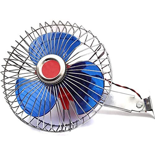 Boosty 12V Dc Power Automotive Fan For Car/Jeep/Trucks/Bus/Office Airplanes/Boats/Suv And Recreational Vehicle (6-Inch, Multicolor) (Steel)