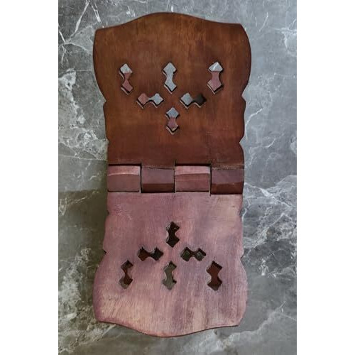 India's Big Shop Rosewood Holy Book Stand (12 Inch, Brown)