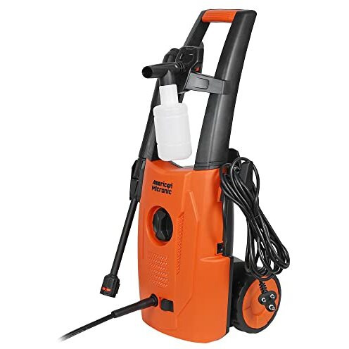 American Micronic Instruments-Imported Pressure Washer,1700W Universal Copper Motor,140 Bar Metal Pump,140 Bar 6M Hose (20 Feet),Isi Marked 5M Wire & Plug With Variable Spray Nozzle,Soap Dispenser