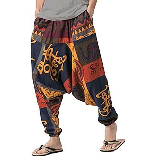 Whitewhale Unisex Loose Fit Cotton Harem Pants (Whitewhale-India-2103-1_Blue_2Xl)