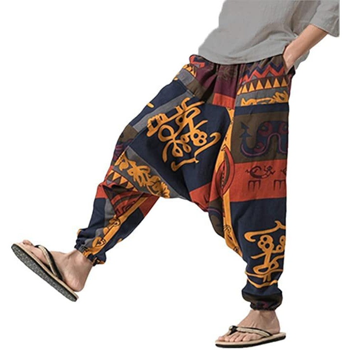Whitewhale Unisex Loose Fit Cotton Harem Pants (Whitewhale-India-2103-1_Blue_2Xl)