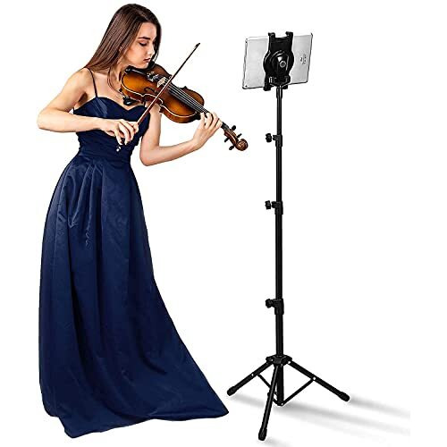 Hold Up Tabletop Tablet Holder Stand, Ipad Stand Floor Height Adjustable Tablet Tripod Stand For Ipad Mini 1, 2, 3, Ipad Air, Ipad 2, 3, 4, 5, 6 And Most 7-10 Inches Tablets, Easy Carrying Bag