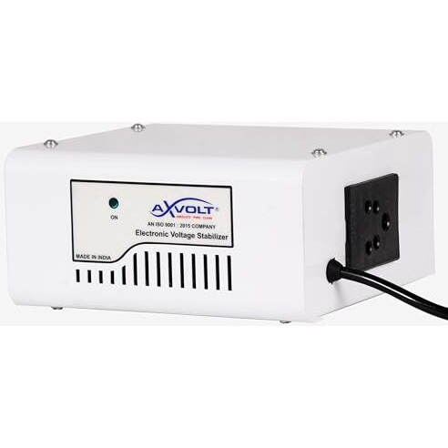 Axvolt 500 W Copper Voltage Stabilizer For Double Door Fridge Refrigerator Up To 450 Litre (White)