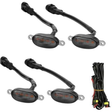 Monarchie Car Grill Universal Daytime Running 4 Led 4 Pcs 12W Light Smoke Shell Compatible With All Cars