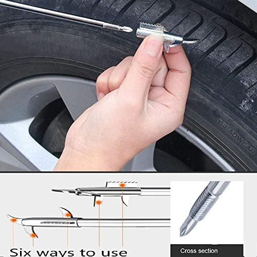 Rasikvar 2 In 1 Car Tire Stone Cleaning Hook, Tire Groove Stones Removing Tool, Tyre Stone Picker For Motor Bike Truck Car, Tire Protector Repair Tool