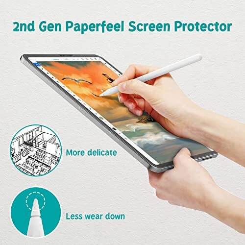 Paperfeel [2 Pack]Screen Protector For Ipad Pro 11 Inch (2022-2018), Ipad Air 5Th/4Th Generation (2022/2020,10.9 Inch),Matte Pet Paper Film For Drawing,Writing-Anti Glare,Anti Fingerprint For Tablets