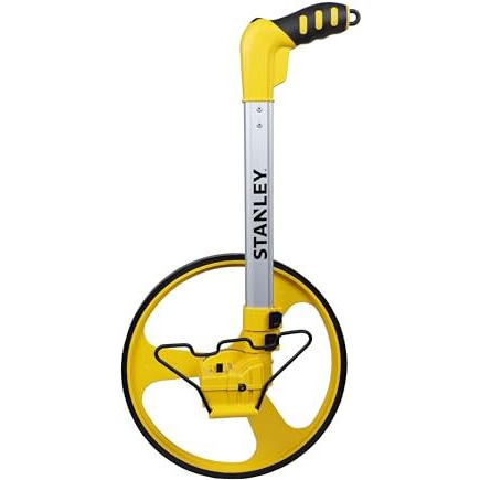 Stanley 1-77-174 12" 1000 M Measuring Wheel For Professional & Industrial Measuring Operations With Hassle-Free Readings, Yellow & Black