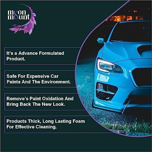 Moon And Mount Car Washing Liquid, Car Wash Shampoo, Safe For Cars, Trucks, Motorcycles, Rvs & More, Wash Liquid For Car And Bike - 5 Liter (Lavender)