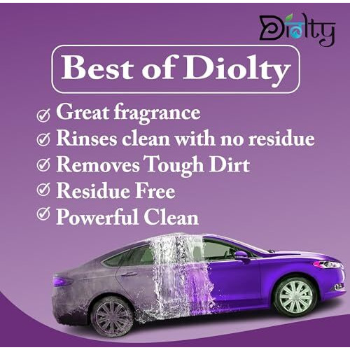 Diolty Car Shampoo With Extra Foaming For Car Care And Cleaning, Concentrated Washing Liquid, Ph Balanced 5L (Lavender)