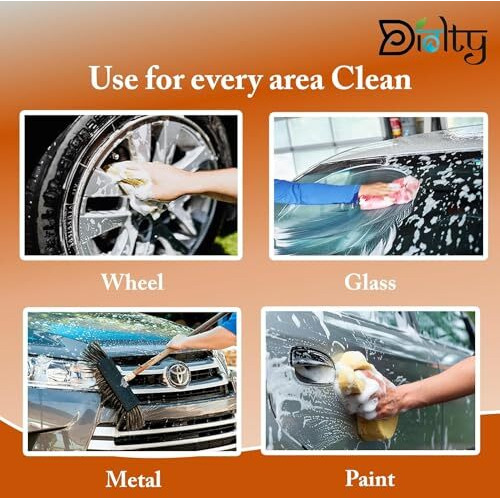 Diolty Car Shampoo And Car Washing Liquid, Car Wash Shampoo, Safe For Cars, Trucks, Motorcycles, Rvs, Wash Liquid For Car And Bike - 5 Liter (Orange)