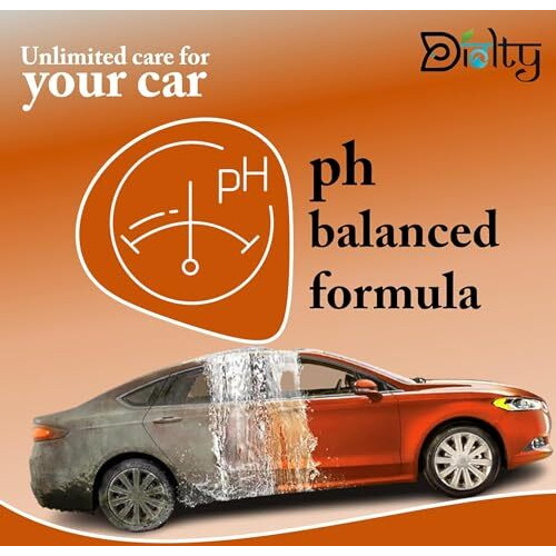 Diolty Car Shampoo And Car Washing Liquid, Car Wash Shampoo, Safe For Cars, Trucks, Motorcycles, Rvs, Wash Liquid For Car And Bike - 5 Liter (Orange)