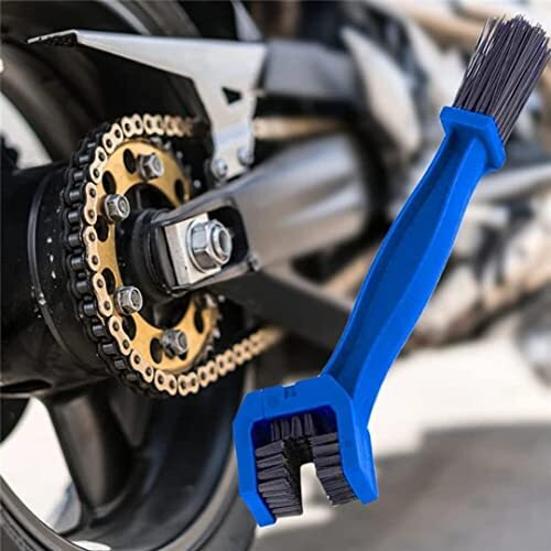 Stewit Universal Motorcycle/Cycle Chain Cleaner Brush For Bikes (Blue)